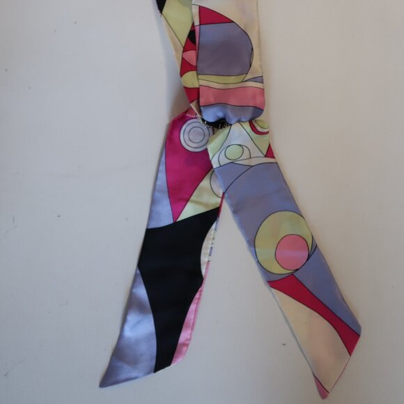 Womens Cara N.Y. Pink Multicolor Geometric Headband Scarf - Picture 10 of 12